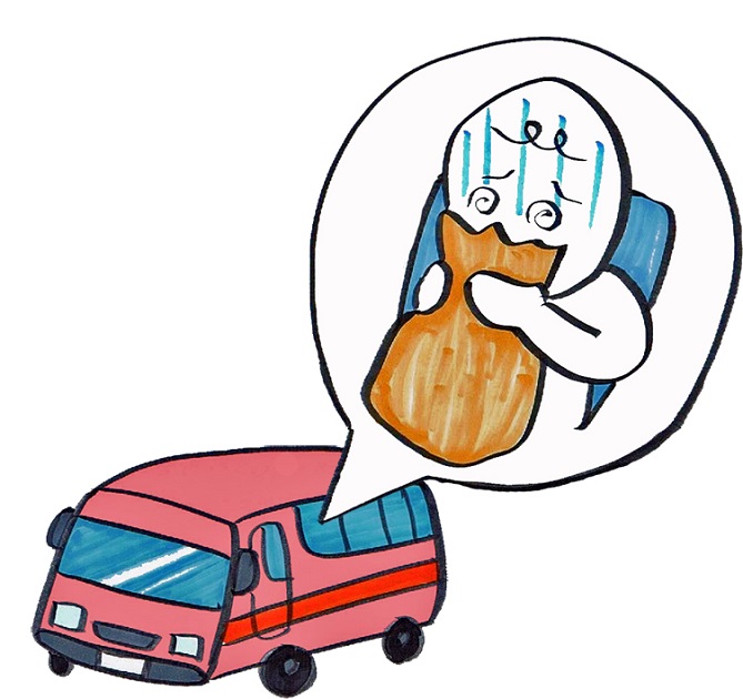 乗り物酔い 画像